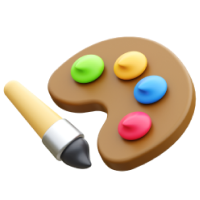 Colors and brush icon