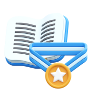 Book and badge icon