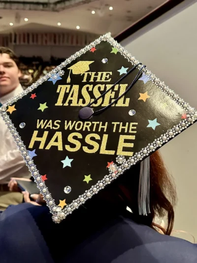 phrase in the graduation cap