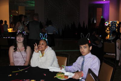 happy students at the party