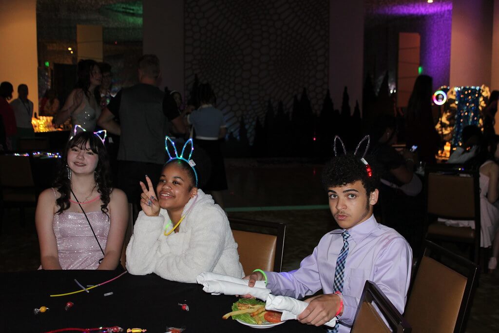 happy students at the party