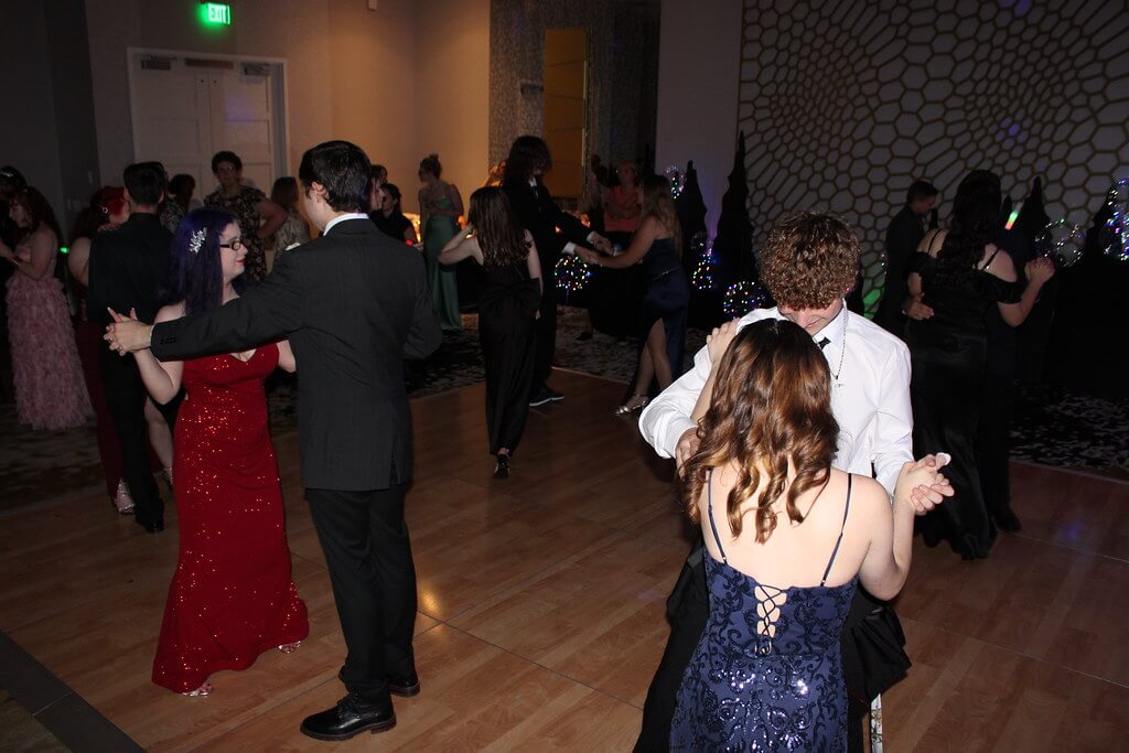 students dancing