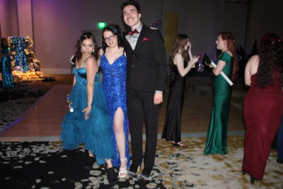 happy students at the prom