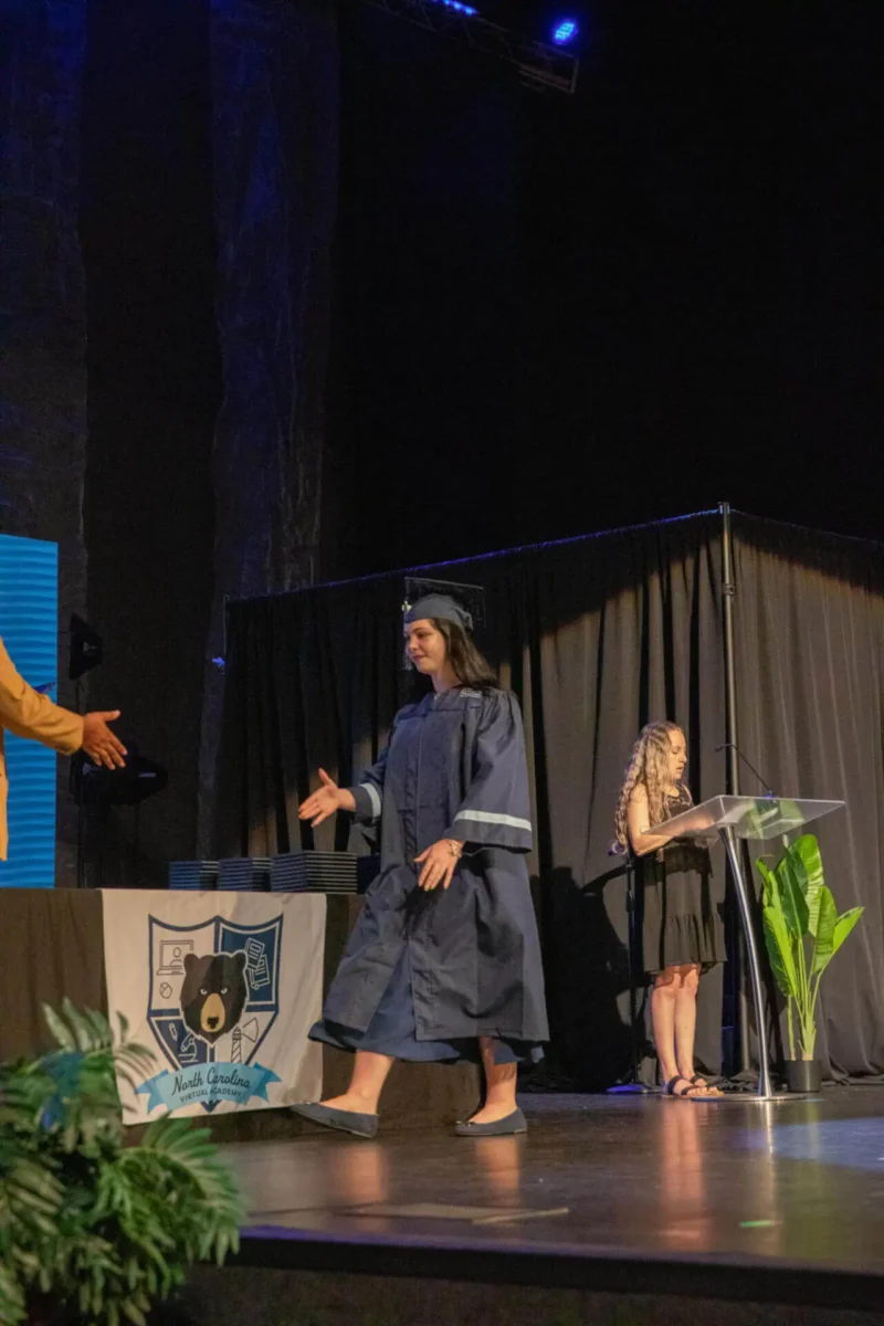 student at the graduation