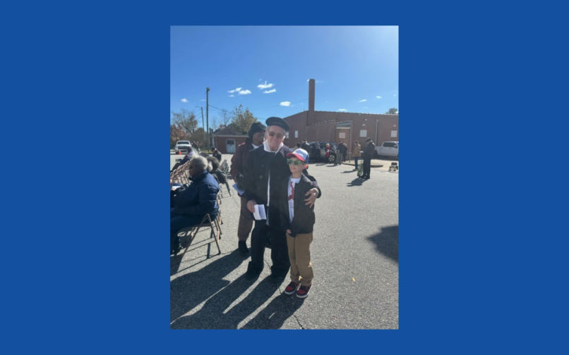 student and grandpa photo