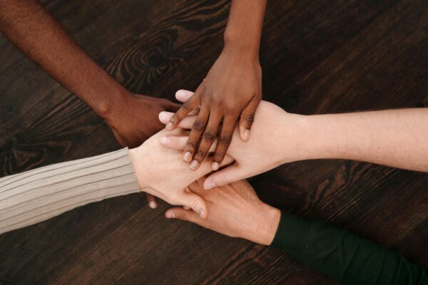Hands together